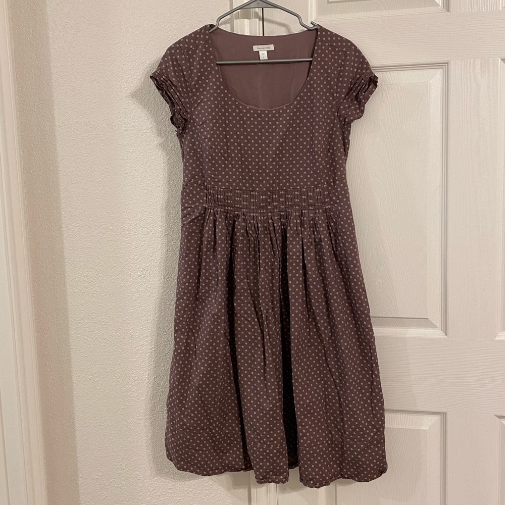 Garnet Hill Midi Polkadot Dress